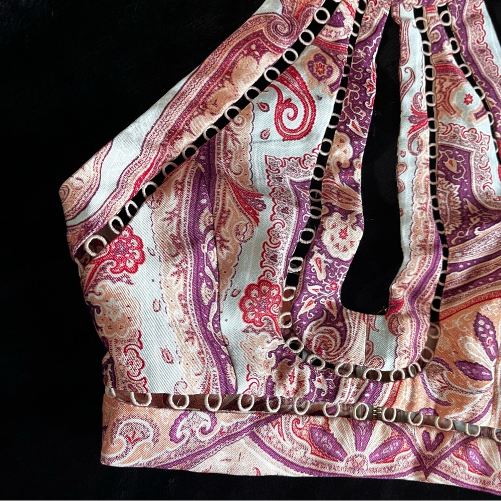 Zimmermann Paisley Halter Crop Top - Picture 11 of 15